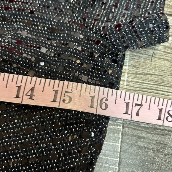 Enfocus Studio Glistening Black Beaded Stretchy Dress Size 8 Party Evening Event - Picture 5 of 8